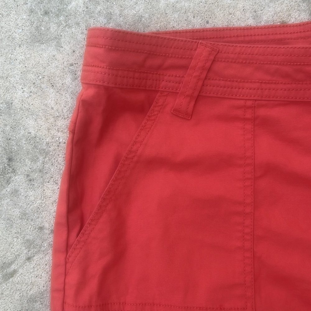 PrAna Orange Tess Organic Cotton Hiking Shorts Women's Size 14 - Picture 5 of 9